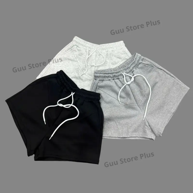 (DEAL MỞ BÁN) Quần đùi trơn, quần short  nữ cạp chun  thoải mái basic mềm mịn GUU STORE PLUS nỉ 2 da không xù 2