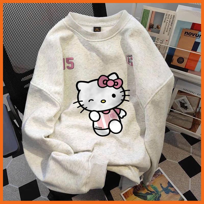Product Introduction of Áo sweater nỉ form rộng chất nỉ in hình Shin ôm cún phong cách Hàn Quốc cho nữ 12