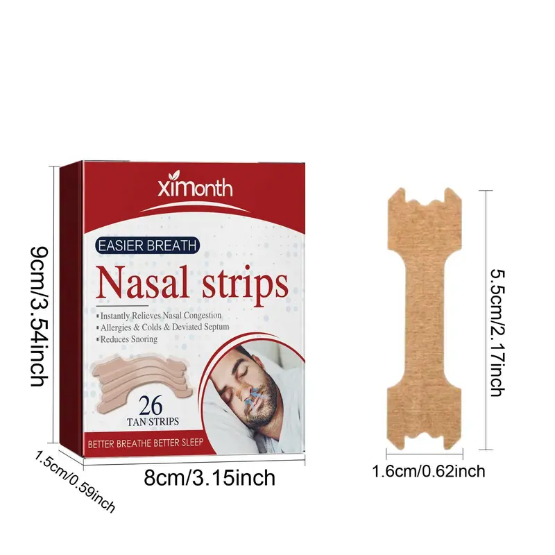Nasal Strips, Nasal Strips for Nasal Congestion, Breathable Nasal Strips for Men & Women, Sleep Aid Products 1