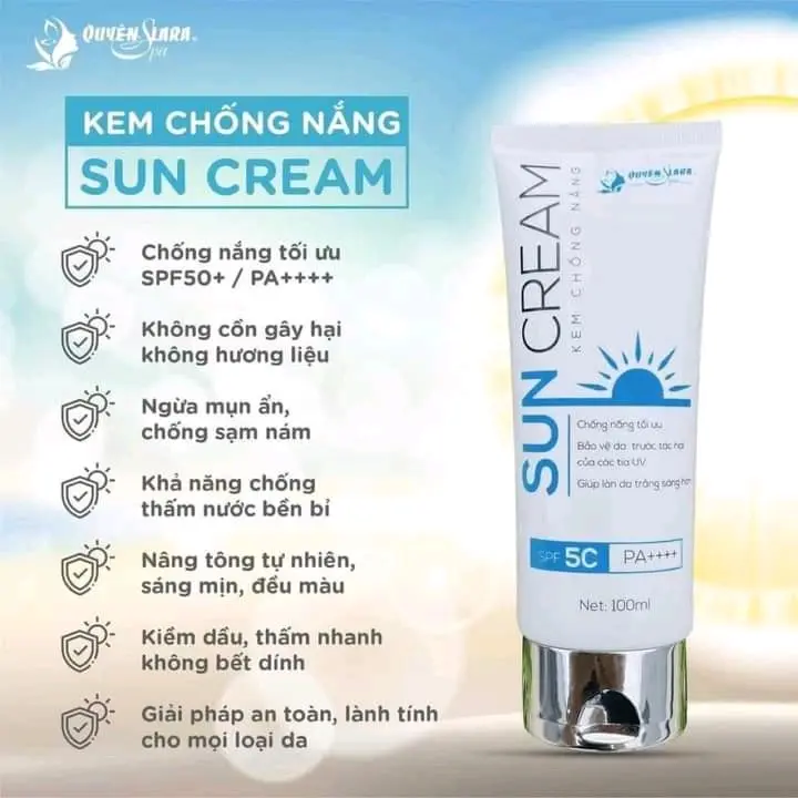 Kem chống nắng Quyên lara 100 ml SPF 50 ++ Sun Cream