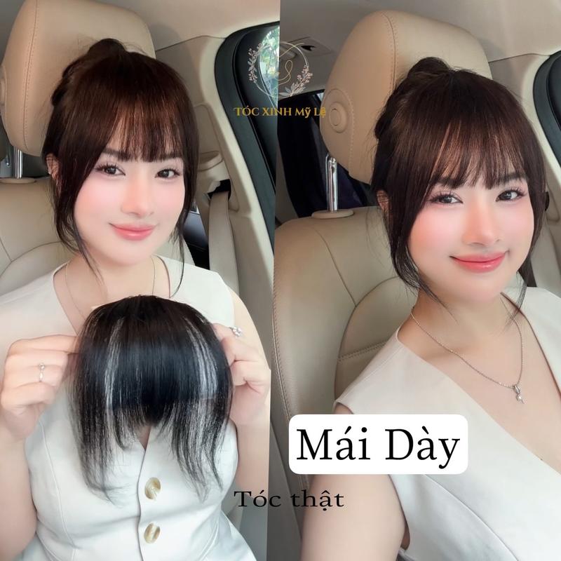 MÁI DÀY được làm bằng tóc thật ( có ghim kẹp chắc chắn ) Women Nữ