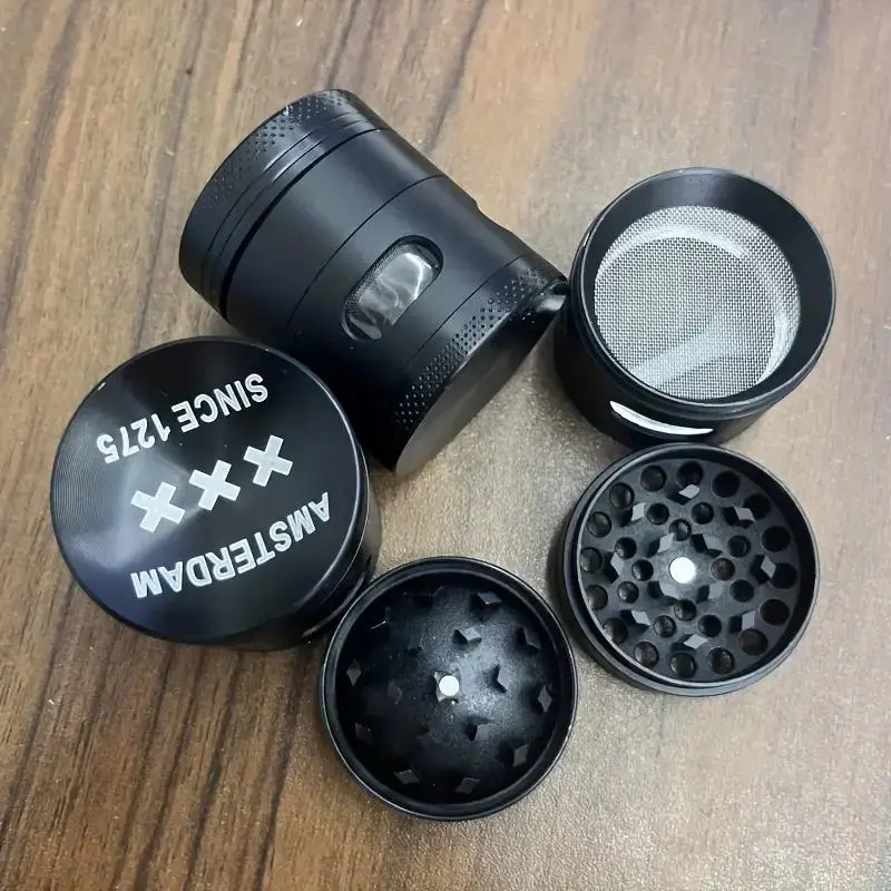 Đường kính: 40mm, xay gia vị bằng kim loại 4 lớp, xay thảo dược, bề mặt lõm, hoa văn ngẫu nhiên.