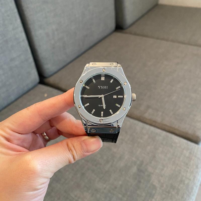 YSHI Đồng hồ Nam nữ Hugi 201 dây da. Silicon Watch Đeo Tay Kim Thể Thao