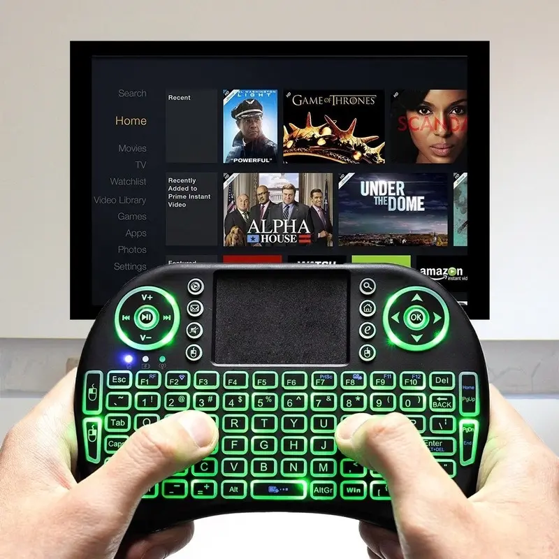 Bàn phím kiêm chuột mini cảm ứng không dây I8 cho Ps4 / Google / Android / Tv Box / chơi game Chơi Điện Tử 0