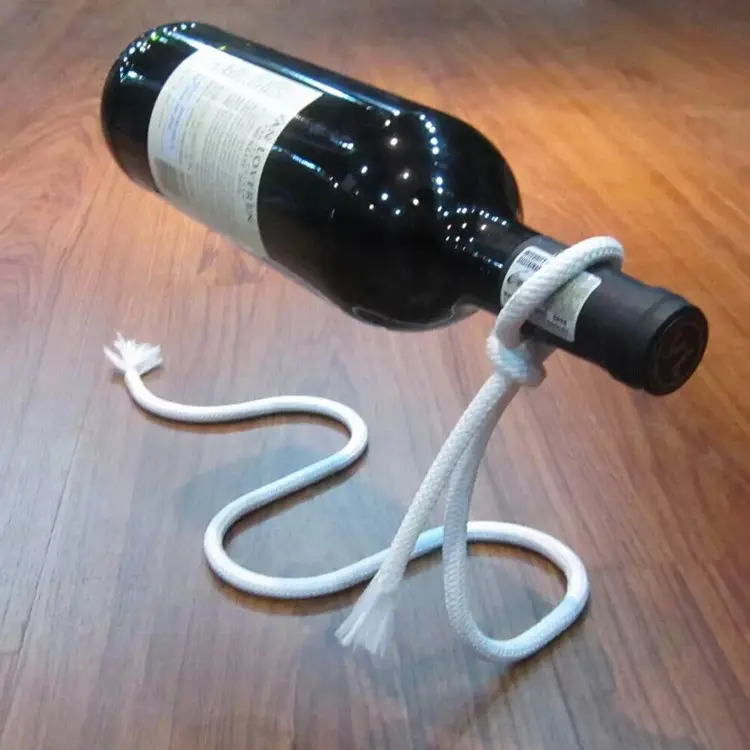 Personality Fashion Red Wine Bottle Bracket European Creative Suspension Iron Rope Wine Rack Decoration Factory Direct Sales