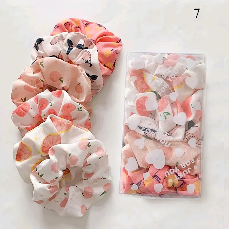 [FREE POUCH] FRUITY SCRUNCHIE | Ikat Rambut Karet Cepol Hijab Wanita Korea Import