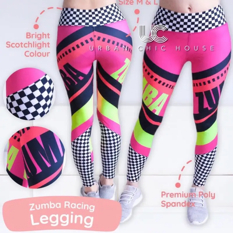 [ URBAN CHIC ] Zumba racing legging celana olahraga wanita 2