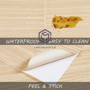 Wallpaper Dinding Motif Kayu Serat Muda Ukuran Panjang 8sd9Meter x Lebar 45CM pvc