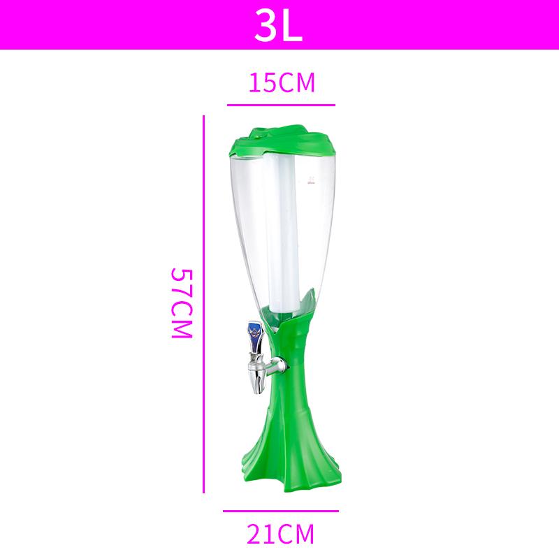 Tháp Bia (Bình Đựng Bia) 3 Lít Hình Ly Có Đèn Led Nhiều Màu Nhựa Cao Cấp An Toàn Bền Đẹp 8