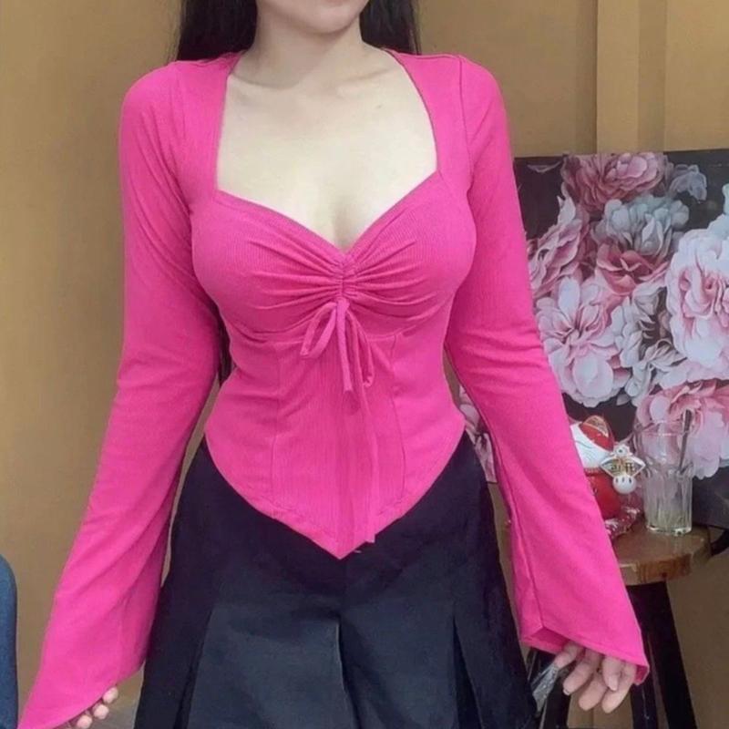  Áo Croptop Rút Bigsize Áo Thun Nữ Thun Tăm Lạnh Đẹp Dễ Thương Top Nữ MS002 Women Dáng Ngắn 