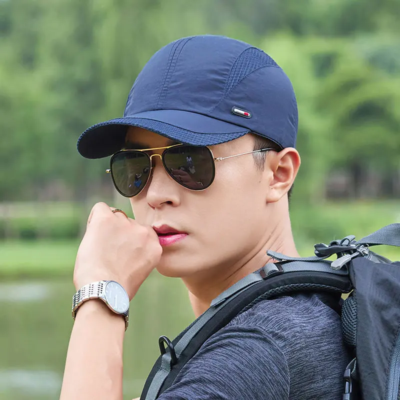 Mũ Lưỡi Trai, Mũ Nam, Thời Trang Thể Thao Mùa Hè, Xu Hướng Thường Ngày Phong Cách Hàn Quốc, Nhẹ, Mũ Lưỡi Trai, Nhanh Khô, Lưới Che Nắng Mắt, Mũ Bóng Chày