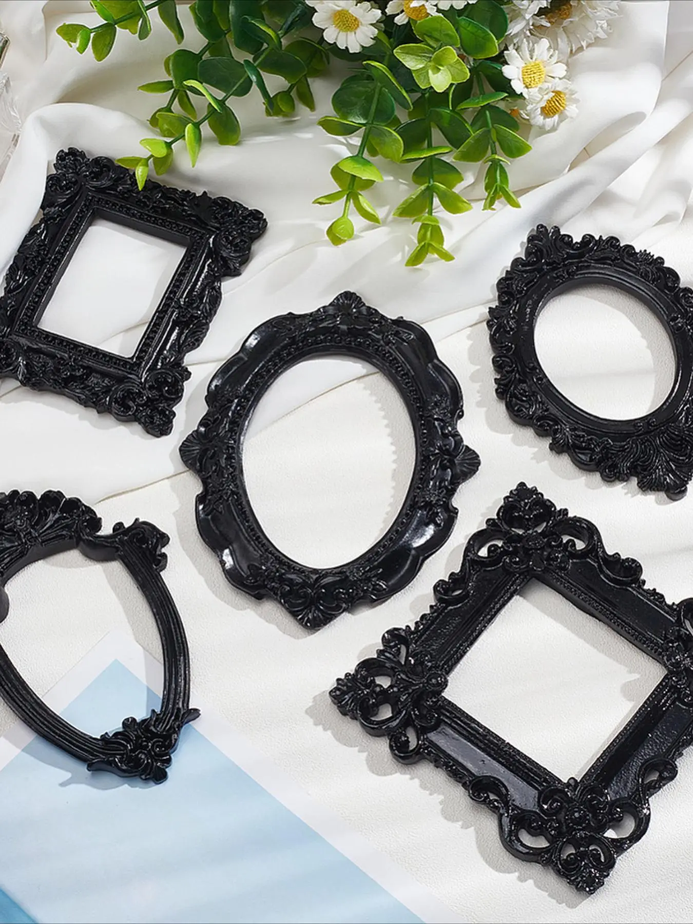 Resin Embossed Photo Frame, Mixed Shapes Jewelry Photography Photo Frame Decor Accessories, Fashion Accessories for Jewelry Display