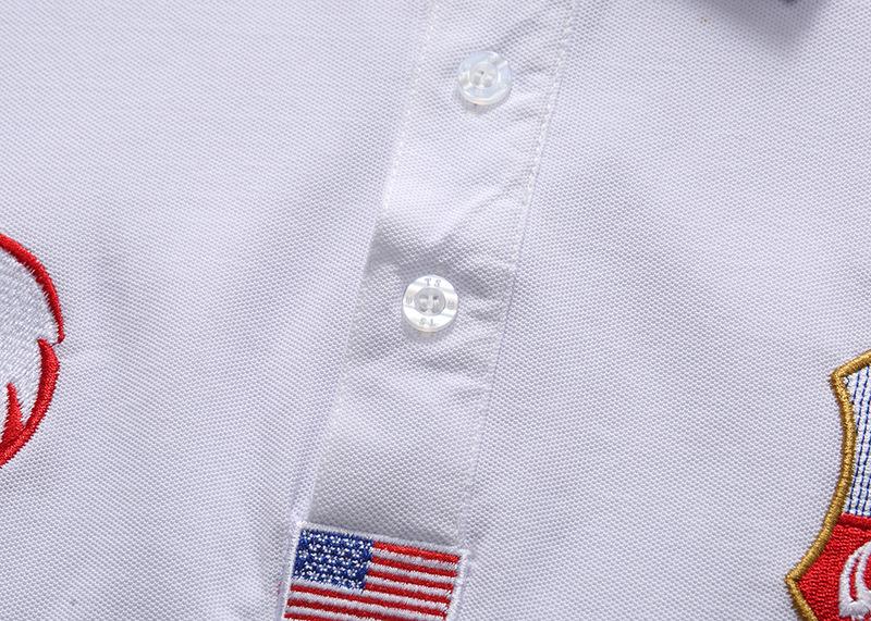 Product Introduction of New Arrivals Oversized Polo T Shirt Men Short Sleeved California of USA Embroidery White Eagle Golf Wear Collar T-shirt Plus US Size XS-7XL 30