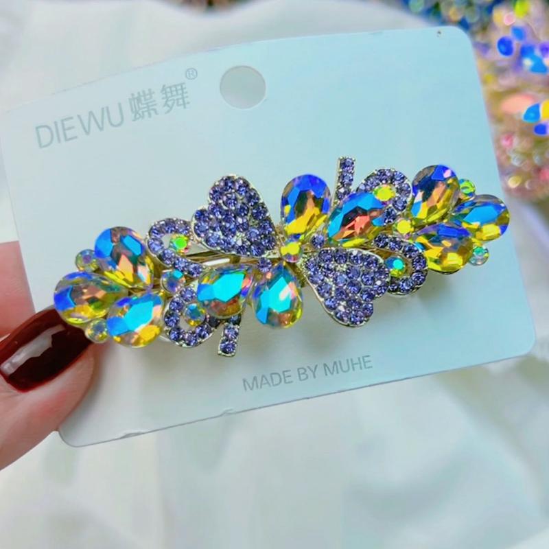 Kẹp Tóc Nữa Đầu-Xoàn Pha Lê ,sang trọng Loại Một Phụ Kiện tóc nữ 7