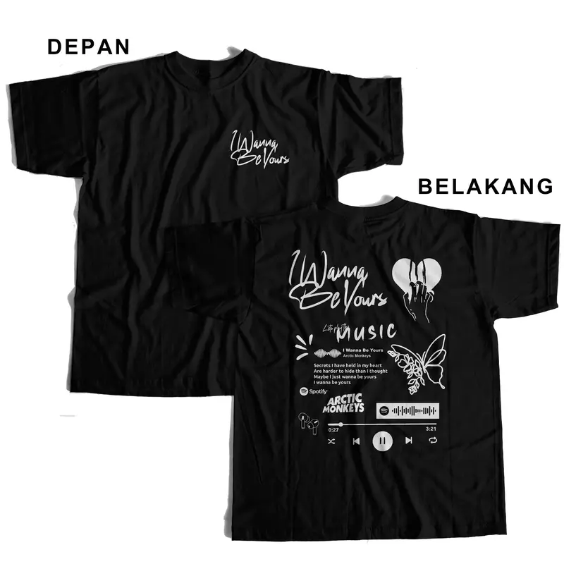 [Aesthetic Version] Kaos Reguler I Wanna Be Yours Cotton Combed Unisex 1