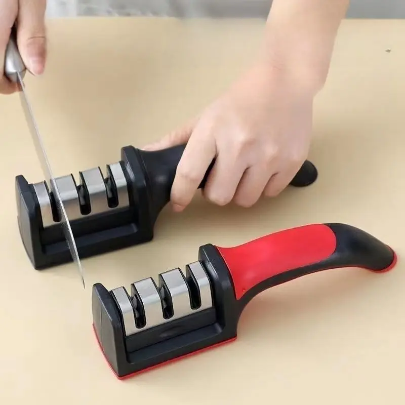 Knife Sharpener 3 Stages Professional Kitchen Sharpening Stone Handheld Suitable for All Knives