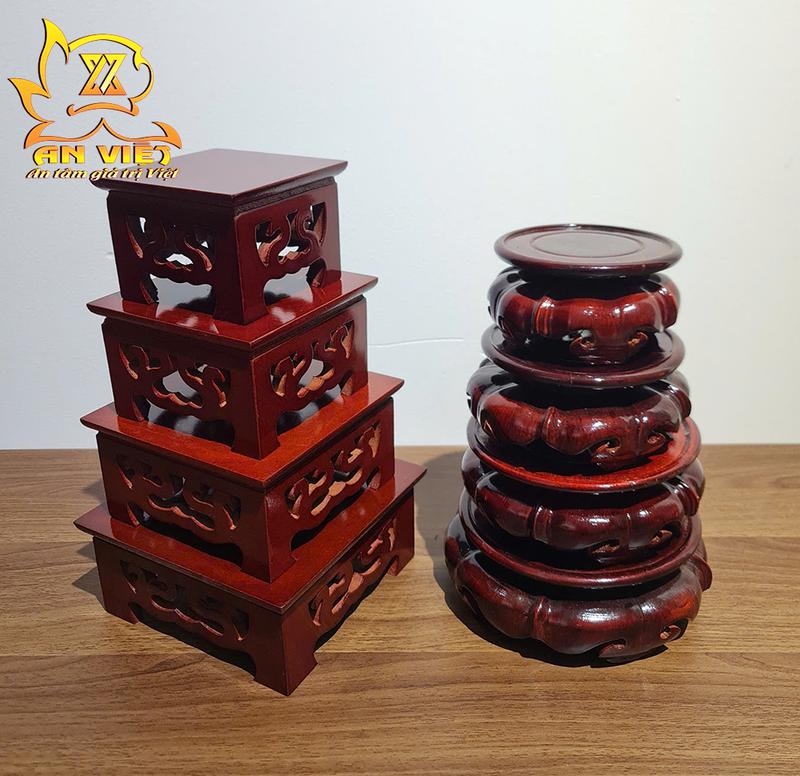 Đôn Gỗ - Đế Gỗ Vuông - Tròn Đặt Tượng, Vật Phẩm Thờ Cúng  - DG2402