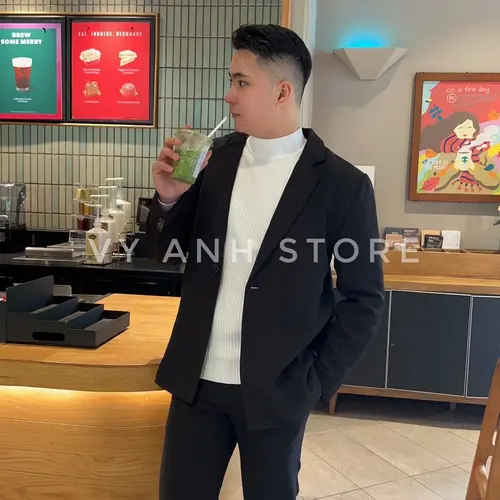 Áo vest nam Blazer form rộng big size Phong cách hàn quốc thiết kế có đệm vai cao cấp lên dáng trẻ trung Menswear Jacket