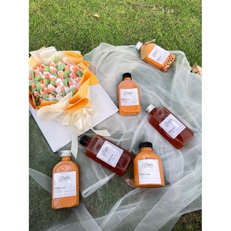 {Tặng tem dán} Combo 50 Chai nhựa dẹp bầu trong suốt 220ml; 330 ml nắp fi 28 Đựng Gia Vị Đựng Đồ Ăn