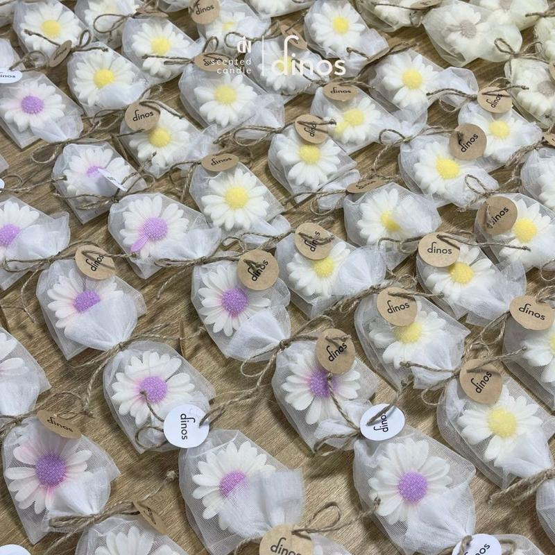 Nến / Sáp thơm hoa cúc Daisy, Túi thơm hoa cúc họa mi, Sáp thơm treo phòng, Qùa tặng dễ thương - Dinos Candle 4