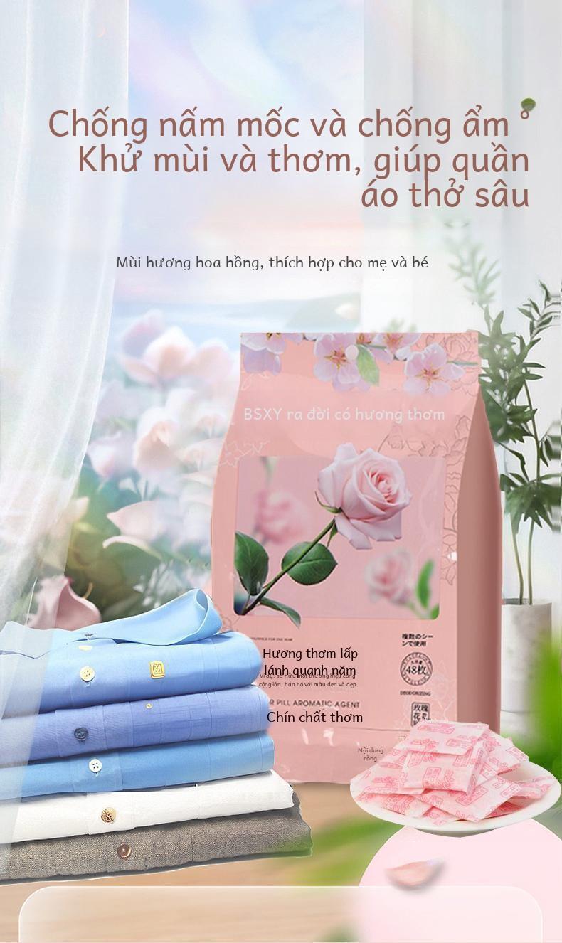 Product Introduction of Hoa Thơm, Thay Thế Mothball, Thích Hợp Cho Tất Cả Các Mùa, Chống Nấm Mốc, Hút Ẩm, Loại Bỏ Mùi Hôi, Đóng Gói Độc Lập, Cho Tủ Quần Áo Và Kệ Sách 0