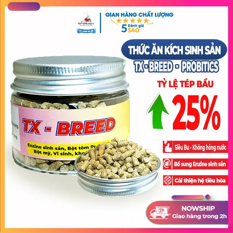 Probitics TX Breed - Thức ăn Kích thích sinh sản dành cho tép cản - Tép xinh aqua