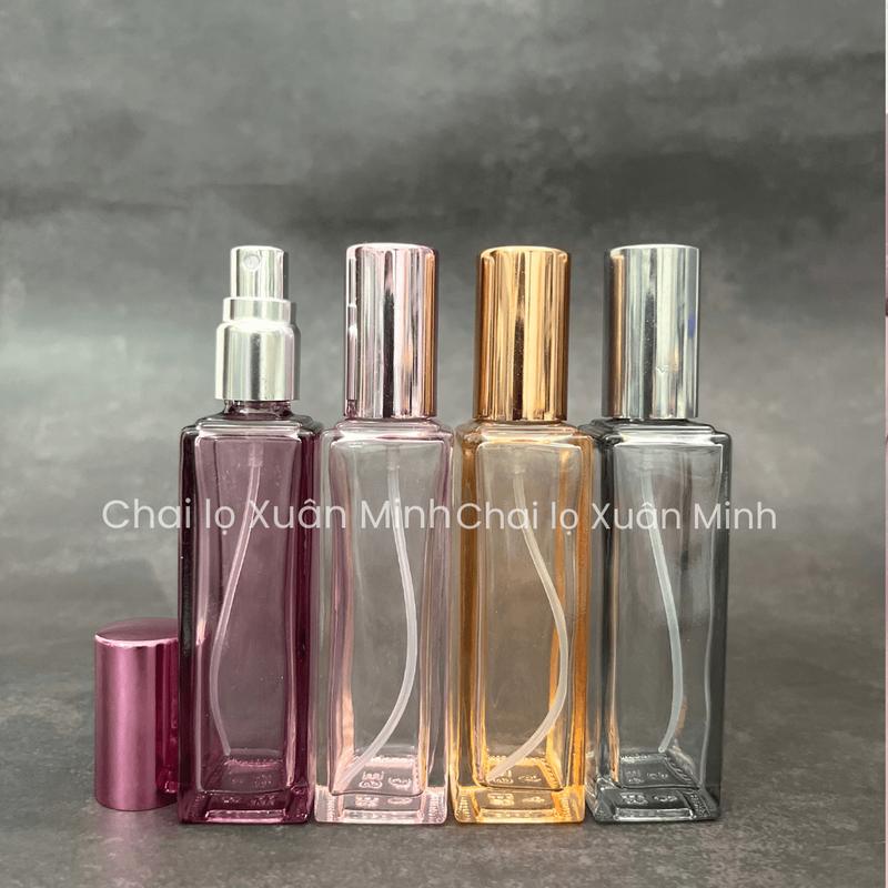 [HCM] Vỏ rỗng, chai chiết nước hoa 20ml thuỷ tinh màu gradient thân trong, dày dặn, vòi xịt phun sương