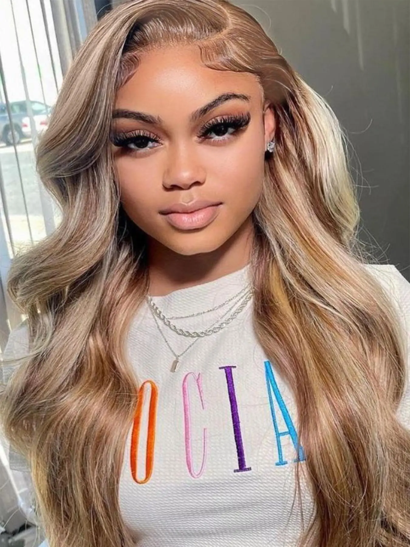 26 Inch Long Wavy Wigs for Women, Gorgeous Fluffy Wigs with Baby Hair, Synthetic Lace Front Wigs for Party, Daily Use