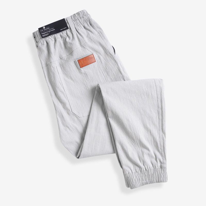 Quần Nam - Quần Jogger Linen Cao Cấp gắn mác da sang trọng 1