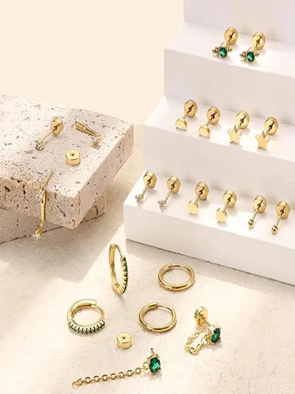 Elegant Mixed Rhinestone Decor Earrings Set, 2024 New Style Fashionable Earrings for Women & Girls, Trendy All-match & Exquisite Jewelry for Birthday Gift 3