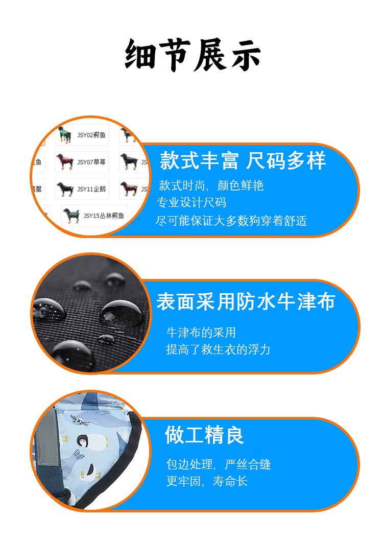 Product Introduction of 2025 Customized in Stock Pet Products Pet Dog Swimsuit Life Jacket Pet Reflective Swimsuit Dog Swimsuit 6