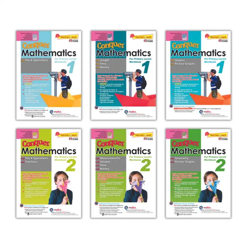 Conquer Mathematics Series For Primary Levels 1 2 | Topical | Primary Mathematics School Assessment Books  SAP