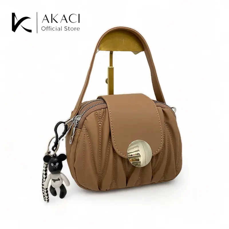 Tas selempang dan bahu Akaci EMBUL Tas Wanita Kekinian 09-8197 Bahan Nilon 3 ruang slingbag kekinian style cewek lucu unik murah Terbaru 0