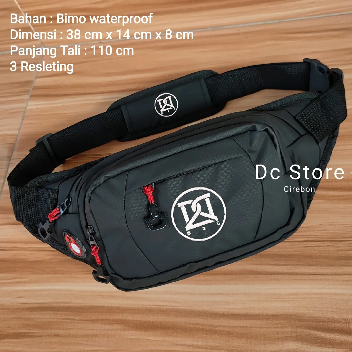 TAS WAIST BAG PRIA ANTI AIR RESLETING WATERPROOF