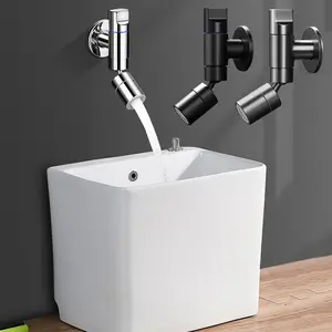 304 Kran air Tembok Hitam Stainless Minimalis Keran air taman BLACK kamar mandi bak faucet bathroom / Kran Taman SUS304 - Barang Stylish Kran Dinding Kran Kamar Mandi Kran Stainless Steel Minimalis