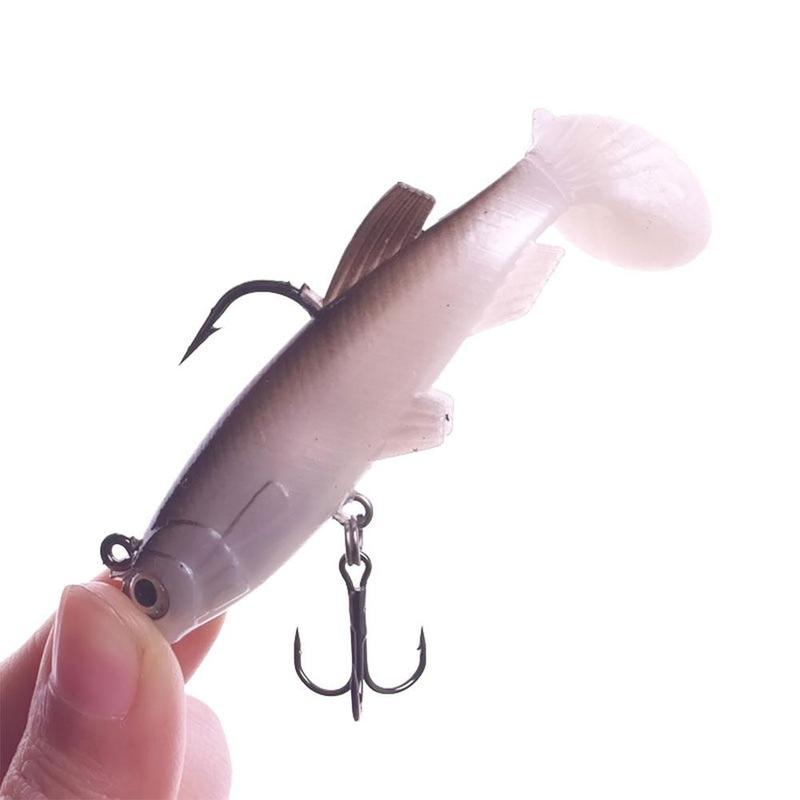 Product Introduction of T Tail Soft Bait Package Lead Fishing Bait Fake Bait Set 7 5cm 12g Bionic Double Hook Lure For B1O7 32
