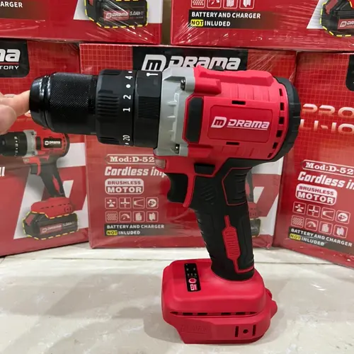 Thân Máy Khoan Pin DRAMA 5213 Động Cơ Không Chổi Than, Đầu 13mm- Có khóa trục ( không pin sạc )