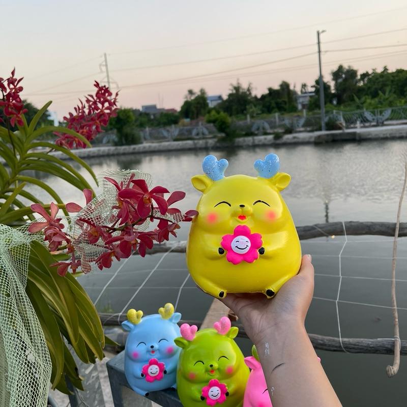 Heo nai thạch cao “bỏ ống tiết kiệm “ heo đất bỏ ống Đựng được tiền và vàng.., Ống Heo Đựng Tiền