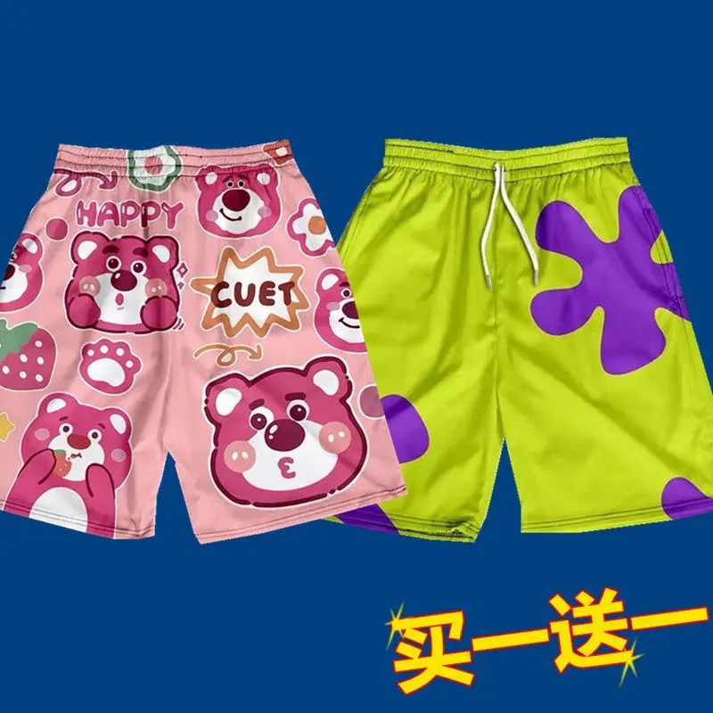 Quần Soóc Phong Cách Patrick Star, Dành Cho Nam, Quần Soóc Ngủ Dáng Rộng Mùa Hè, Quần Soóc Thường Ngày SpongeBob, Quần Soóc Đi Kỳ Nghỉ Bãi Biển Cặp Đôi, Thời Trang Năm 2025 5