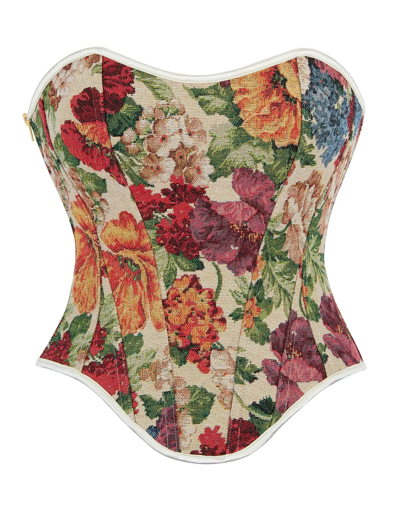 Women's Floral Print Bone Corset, Vintage Fashion Lace Up Shapewear Top for Daily Wear, Tummy Control Shaper for Women