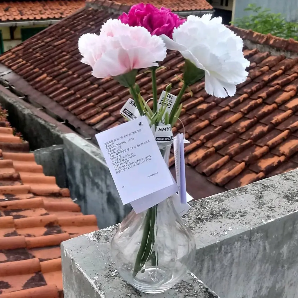 Bunga Anyelir Smyck Perbatang Tanaman Imitasi Dekorasi