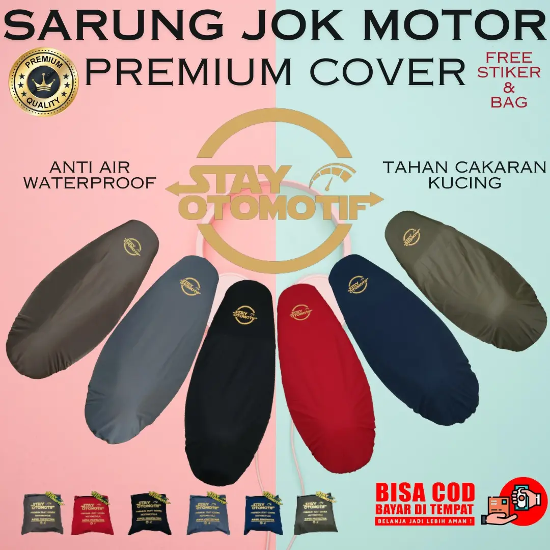 COVER JOK MOTOR SUPER PROTECTION NMAX AEROX PCX VARIO BEAT SCOOPY MIO ANTI CAKAR KUCING DAN AIR SARUNG JOK STAY OTOMOTIF Motorcycle