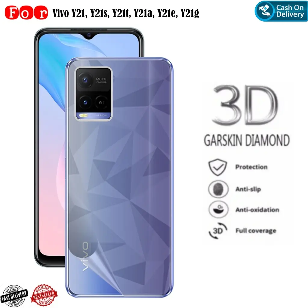 Skin Carbon Vivo Y21 Y21s Y21t Y21a Y21e Y21g Y33t Y33s Back Skin Motif Diamon Case Cover Handphone Ponsel Transformers Transparan