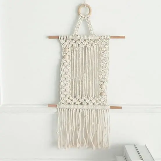 Macrame figura aesthetic / Tempat poto viral / Bingkai poto kekinian Dipasang di Dinding Modern 2