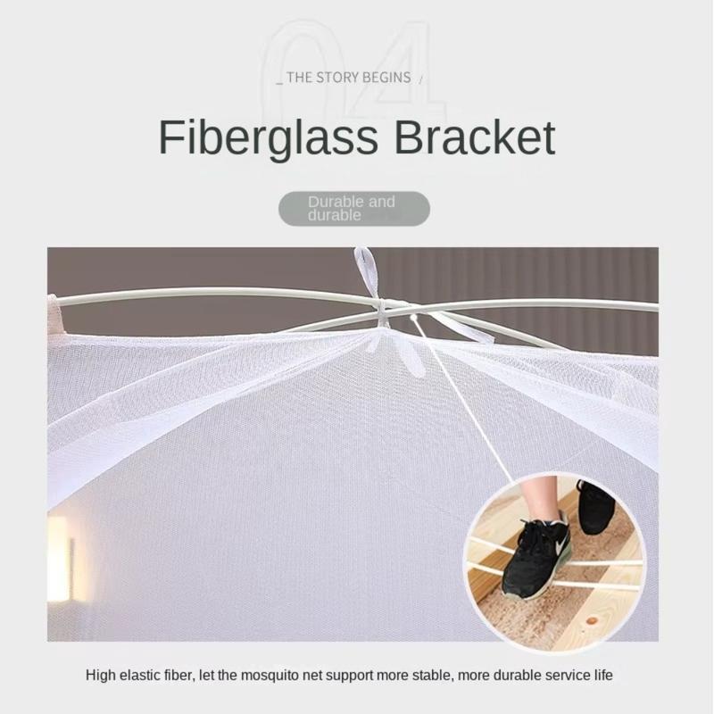 Product Introduction of Universal No installation Yurt Mosquito Net Pop-up Dual Door Folding Mosquito Net Fully Enclosed Anti-mosquito Bed Cover for Summer 18