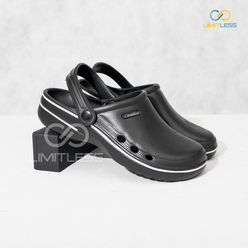 Limitless - Sandal Baim Pria Lab Terbaru Sendal Cowok Kodok Slipon Tali Belakang Tidak Pengap Bahan Berkualitas Ringan - Size 40-44 Karet 7