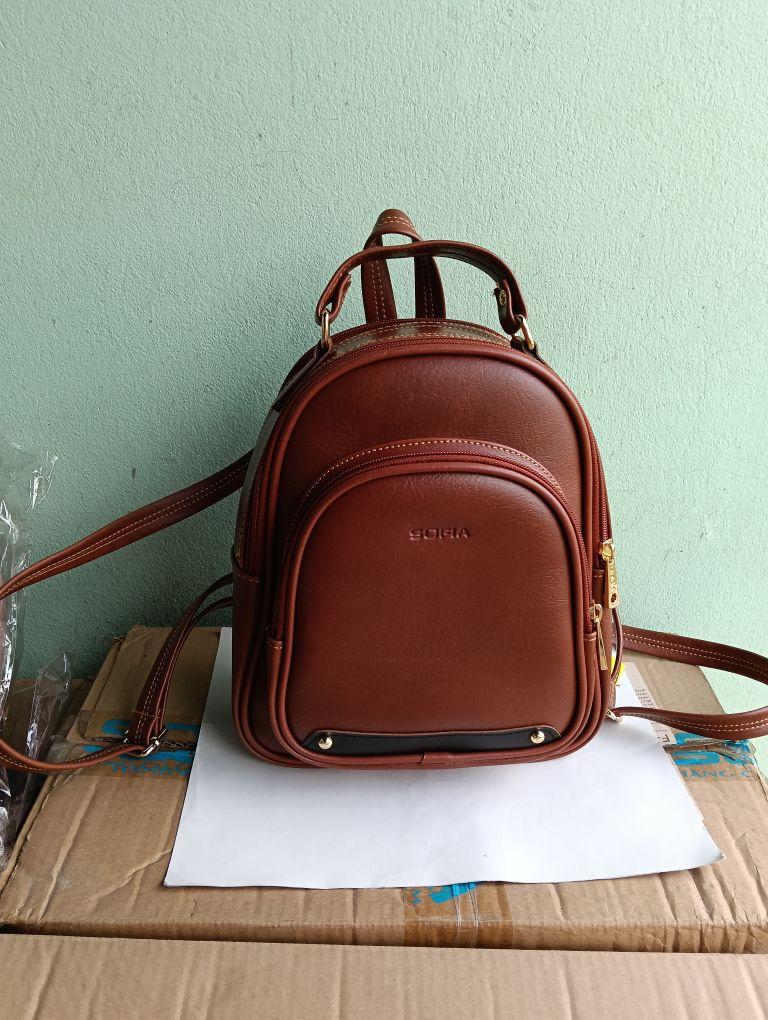 Product Introduction of Balo thời trang nữ Sofia size trung (size 26) màu bò, đen, nâu, cà phê, kem, hồng da, xanh lá - Balo nữ 16