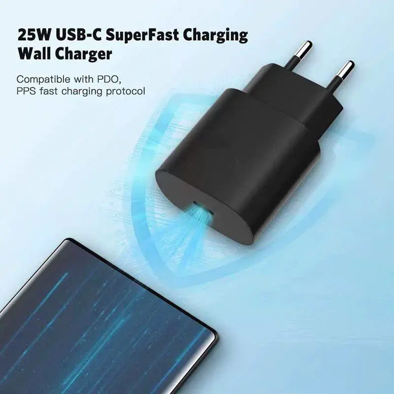 Bộ sạc nhanh 25w 2 đầu TypeC cho điện thoại SS, Android, phụ kiện sạc nhanh, full box sacnhanh 3