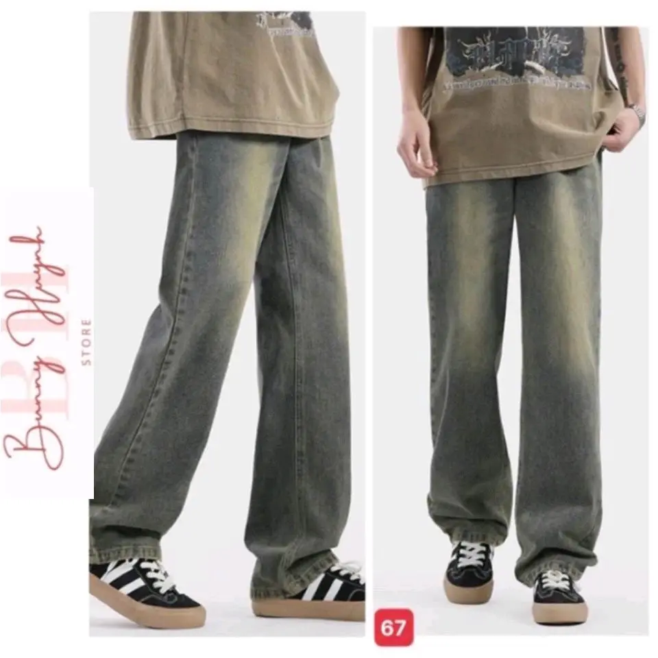 Quần Baggy Mã 67 Ống Rộng Màu Xanh - Phong Cách Thời Trang Chất  Denim 67 Menswear - Có Túi Pants quanje quần jean co giãn quandai  jean