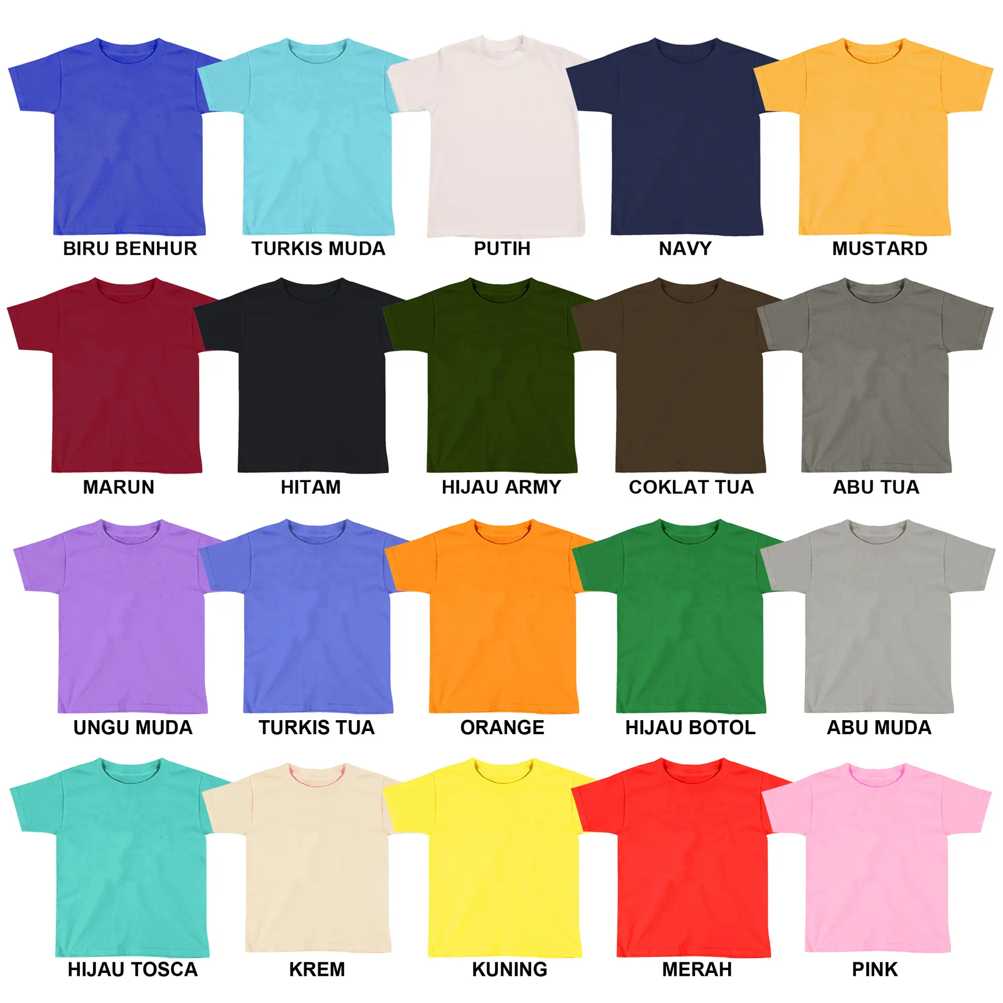 KAOS POLOS ANAK 1-10 TAHUN COTTON COMBED 30S REGULAR FIT KAOS OBLONG POLOSAN REGULAR UNISEX TERMURAH THANKS MOTHER